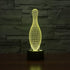 BVAZTVP 3D Light,7 Bowling LED Table Desk Lamp,Optical Illusion Night Colors Change with USB Charge Touch Control
