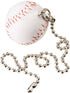 Set 2Pack Ceiling Fan Pull Chain Decorative Extension Light Pull Chain Silver Tone Chains Baseball Pendant for Ceiling