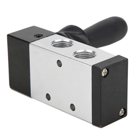 Pneumatic Manual Control Valve 5 Port 2 Position Hand Lever Valve 0~0.8Mpa Used in Industrial Control Systems, Pneumatic Air Hand Lever Operated Valve Solenoid Valve(4H210-08)