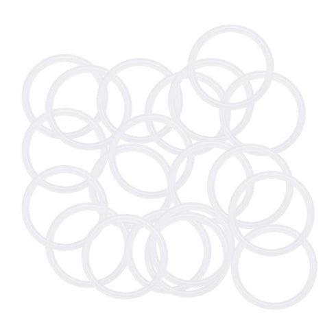 uxcell Silicone O-Rings, 17mm OD 14mm ID 1.5mm Width VMQ Seal Gasket, White, Pack of 20 for Pipe Repair Compressor