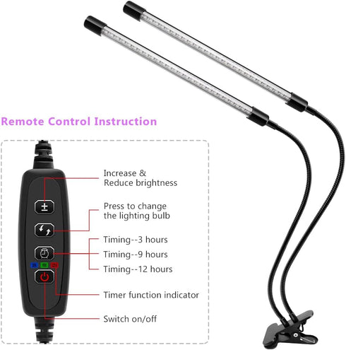 YGS-Tech 20W LED Black Light Dual Head, USB Powered Gooseneck Lamp for Blacklight Party, Stage Lighting, Glow in The