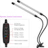 YGS-Tech 20W LED Black Light Dual Head, USB Powered Gooseneck Lamp for Blacklight Party, Stage Lighting, Glow in The