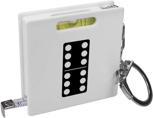Azeeda 'Domino Game Tile' Keyring Tape Measure/Spirit Level Tool (KM00048432)