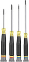 Klein Tools 85615 Mini Precision Screwdriver Set, 4-Piece Phillips and Slotted Set for Electronics and Small Appliances