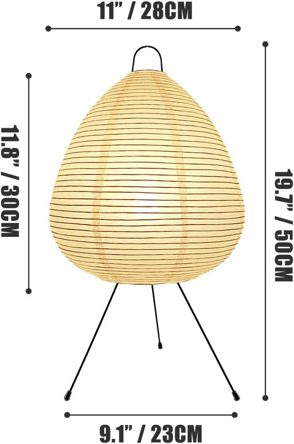 20 Inch Cozy Table Lamp, Cute Paper Lamp, Ambient Lighting Lamp, Bedside Lamp, Minimalist Warm Glow Light for Bedroom