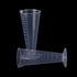 Saim Plastic Graduated Measuring Cup, 100mL Capacity Beaker, Cone Shape, Round Base, Clear, 2Pcs