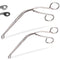 Magill Forceps 8" + 10" (Child + Adult) ENT Anesthesia Instruments EMT EMS Supplies, Long Forceps, Stainless Steel Supplies
