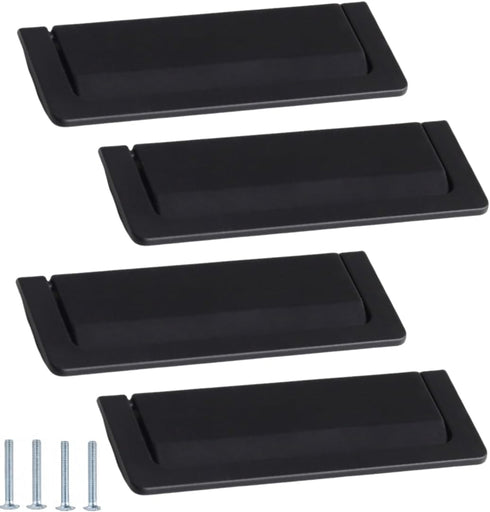 SANCHAKOU Cabinet Handles 4-Pack Bedside Table Concealed Buckle Flat Handle Sliding Door Drawer