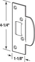 9424 1-1/8 4-1/4 Pack) Prime-Line U Security Latch Strike, In. x In., Stamped Steel Construction, Antique Brass-Plated