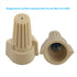Tan Winged Electrical Wire End Connectors Caps, Bulk 500 Pack Small Twist-on Nuts for 22-8 AWG