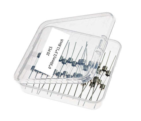 8A, T8A, 8A Fuse, T8A Fuse, 8A250V Fuse, T8A250V Fuse, 8A 250V Fuse, T8A 250V, 8AL Fuse, 8AL Fuses, 8AL250VP, 8A 250V, Fuse 8AL, Fuses 8AL,Slow-Blow Glass Lead Fuse 6 * 30MM Vigor_Source 20Pcs