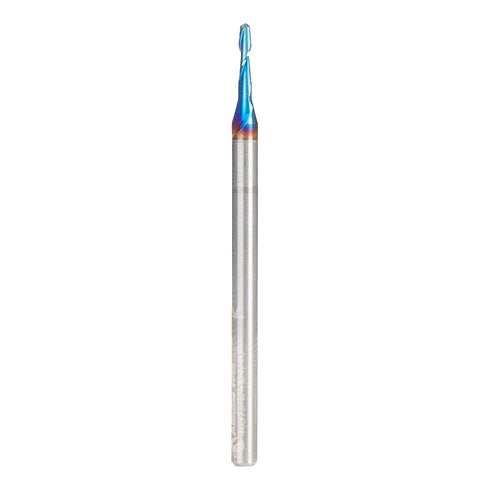 Amana Tool Solid Carbide Up-Cut Ball Nose Spiral Router Bit for Wood, Plastic, MDF, Foam, 46373-K, 1/16 Dia x 1/4 Inch
