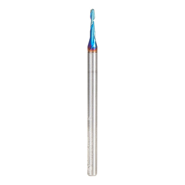 Amana Tool Solid Carbide Up-Cut Ball Nose Spiral Router Bit for Wood, Plastic, MDF, Foam, 46373-K, 1/16 Dia x 1/4 Inch