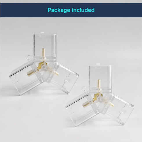 2 Pack Hexagon Light Connectors, 120 Y-Connector 2 Pin 3 Way for LED Garage Light, Copper Pin DIY Accessories