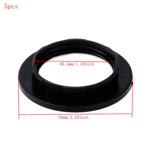 5PCS E27 40.5mm/1.59Inch Lamp Shade Ring Collar Lamp Holder Retaining Ring Light Shade Adapter Ring for Floor Lamps
