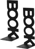 KiBcsLic 2X Heavy Duty Metal Bookends Non Skid Book Stoppers for Home Stationery