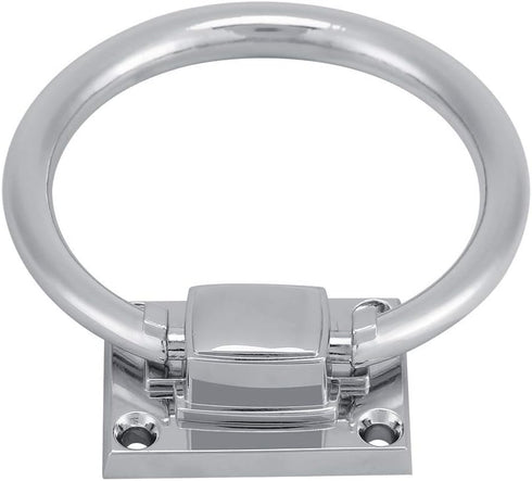 Gsycle (111x56x38mm) Stainless Steel Drop Pull Handle, Shiny Silver Chair Back Ring Pull with Screws for Cabinet, Door