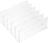 DOITOOL Acrylic File Organizer and Bookends for Desk, Desktop Book Storage Holder