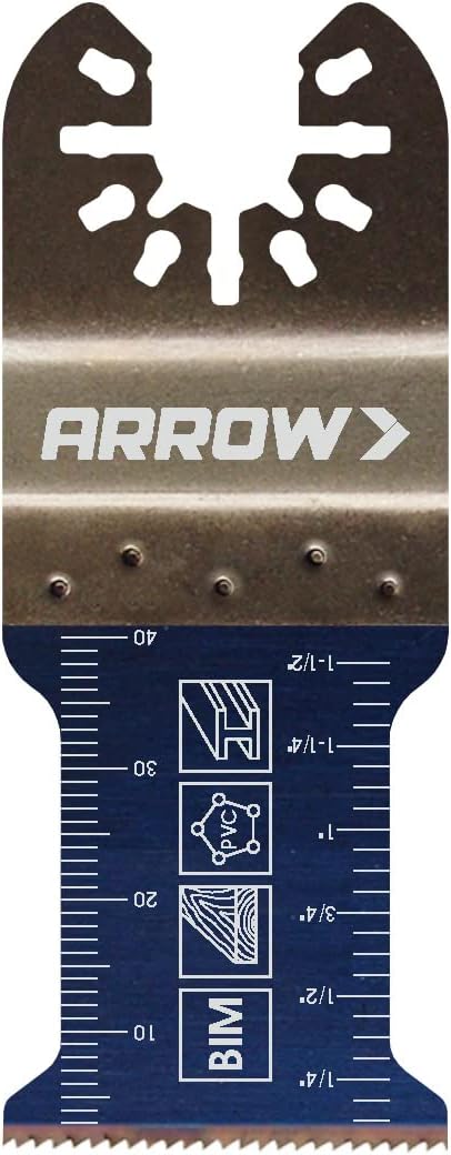 Arrow OSCELEC1-EK Oscillating Tool Accessory Kit, 4-Piece for Drywall, PVC, Wood, Includes 2 Japanese Tooth Blades