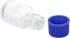 Moonetto 10 Pieces 25ml Graduated Round Glass Bottles, Solvent Jars with GL25 Blue Polypropylene Cap