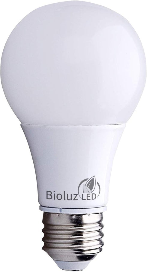 Bioluz LED 60 Watt LED Light Bulbs 4000K Cool White 9 Watts = 60W Non-Dimmable A19 LED Light Bulbs 6 Pack by Bioluz LED