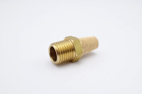 Pneumatic Air Muffler, Sintered Bronze Brass Filter 1/4" Male NPT Noise Reduce Air Solenoid Valve Silencer