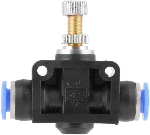 10 Pcs/Set Pneumatic Flow Speed Valve, Push In Speed Controller 6mm Air Flow Control Valve Connector