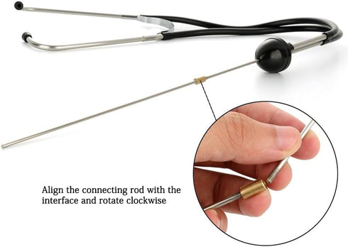 Chiffonade Auto Mechanics Cylinder Stethoscope Stainless Steel Car Engine Diagnostic Hearing Tool