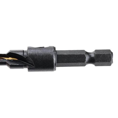 1/4 inch Hex Shank Countersink Drill Bit Power Tools Accessories, 4Pcs/Set (Gold)