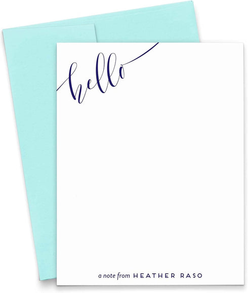 Calligraphy Personalized Stationery Set, Personalized Note cards, Stationery for women, Stationary for