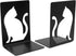 Apol Unique Hollow Out Design Cat Bookends Student Book Ends Metal Office Desk School Library Decoration Bookshelf Book