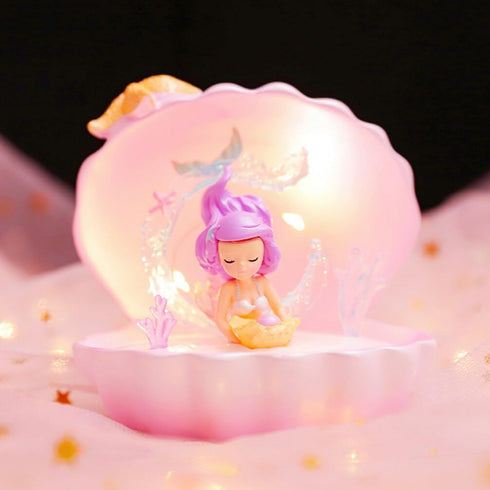 PRETYZOOM Table Lamps Desk Lamps Night Light Mermaid Teen Room Decor Aesthetic Lamps for Bedroom Home Light Decor Small Lamps for Small Spaces Nightstand Lamp Ocean Decorative Lights Resin by PRETYZOOM