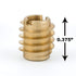E-Z LOK 400-M3 Threaded Inserts for Wood - Brass Installation Kit with M3-0.5 Knife Thread Inserts