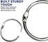 Binder Rings 1 Inch, 100 pcs Sturdy Book Rings for Loose Leaf Binder, Nickel Plated Metal Rings for Office School