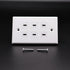 USB C Charger Wall Outlet Plate, LOKEKE 6 Ports USB Type C Power Wall Outlet Plug Plate, White