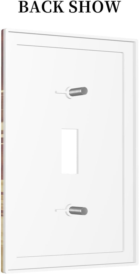 haigof 1 3 5 Inch Piano Keys Musical Notes Music Vintage Light Switch Cover Wall Plate Gang Single Plates Print