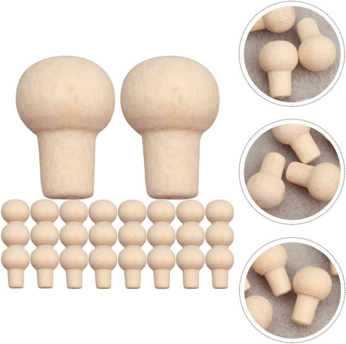 1 12 24Pcs Alipis Miniature Drawer Knobs Scale Tiny Furniture Accessories for Dollhouse Cabinet Door Handles Small Wood