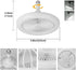 Peaoop Bulb Silent Socket Fan Light - Screw-in Ceiling Fan Light Socket, LED Fan, Ceiling Fan Light with Light