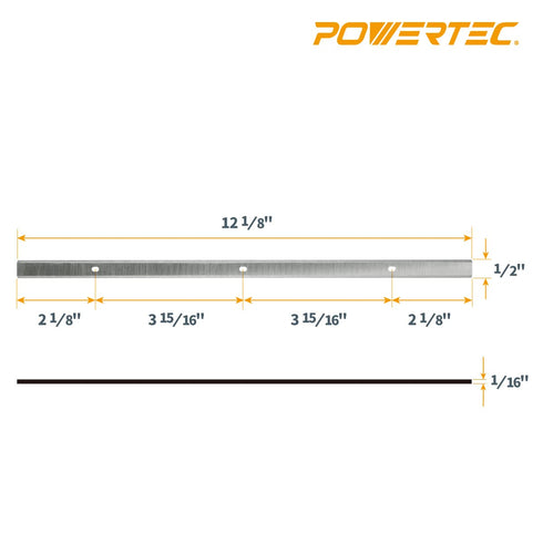 POWERTEC 12 Inch Planer Blades for Craftsman 21722, 21780, Replacement for Craftsman 217220 Planer Knives, Set of 2