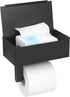 Toilet Paper Holder with Shelf,Wall Mount Wipes Dispenser & Storage for Bathroom,Keep