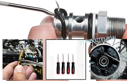 Short Hook Set, Oil Seal Hook and Screwdriver for Assembly and Removal of Small Parts