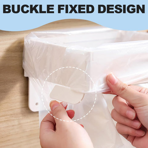 Foldable Trash Bag Holder, Magnetic Portable Trash Bag Holder Easy to Open Close, Space Saving Wall Mounted Foldable