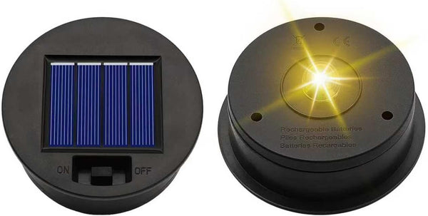 ZNYCYE 2 Pack Solar Light Replacement Top Parts(Top Size 3.15 inch,Bottom Size