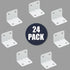 Zorveiio 1 1(L 90 24 x x W) White Right Angle Bracket L Brackets, Metal Degree Corner Brace for Wood Shelf Chair