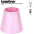 6Pcs E14 Chandelier Lampshade, Household Modern Clip On Fabric Lampshade Small Lamp Shade Pink Droplight Wall Lamp