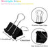 Medium Binder Clips, 72 Pack, 1-1/4 Inch, 1.25 Inch, Standard 32mm, Black, Medium Clips, Fold Clamp, Medium Binder Paper Clips, Medium Size, Office Supplies by honsing