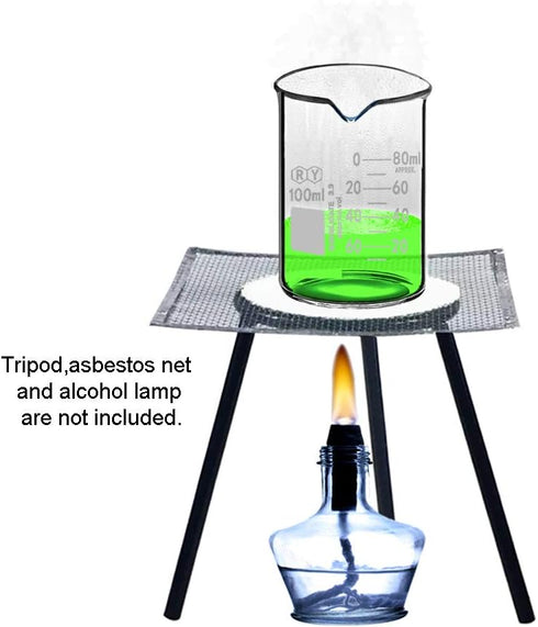 Glass Beakers Set - Borosilicate Graduated Measuring Low Form Glass Beakers in 4 Sizes