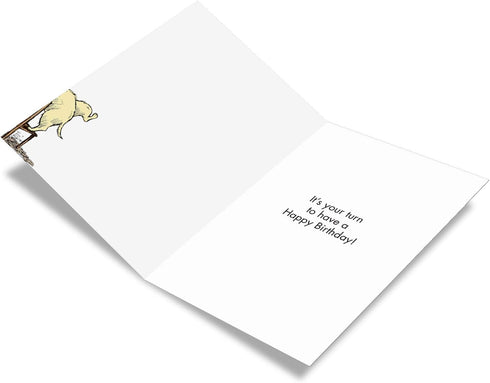 NobleWorks Funny Puppies Birthday Card with Envelope - 1 Humor Notecard for Birthday Greetings, Dogopoly C3986BDG