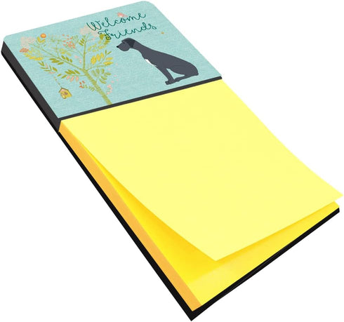 Carolines Treasures Welcome Friends Black Great Dane Sticky Note Holder, Large Multicolor
