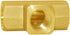 Joywayus Brass Pipe Fitting Barstock Tee, 3 Way 1/4" NPT Female Hose Fitting, Pack of 2